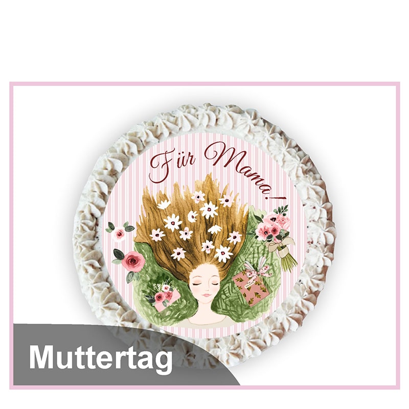 Tortenaufleger Kuchenaufleger Muttertag Design 09 - Tortenaufleger