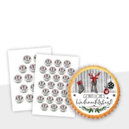 Muffinaufleger Kuchenaufleger Weihnachten Design 10